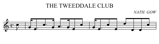 THE TWEEDDALE CLUB - staff notation