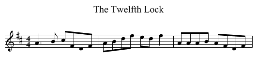 The Twelfth Lock - staff notation