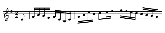 The Twilight Star  (hornpipe) 1641 - staff notation