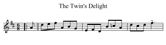The Twin's Delight - staff notation