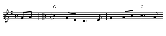 The Twisting of the Rope (Casadh an tSugain) - staff notation