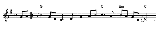 The Twisting of the Rope (Casadh an tSugain) - staff notation