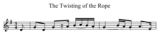 The Twisting of the Rope - staff notation