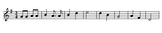The Two Little Sisters - staff notation