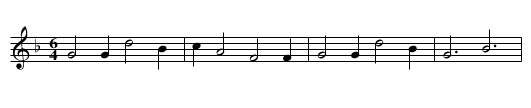 The Two Puritains - staff notation
