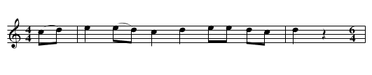 The Two Sisters - staff notation