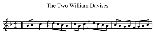 The Two William Davises - staff notation
