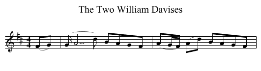 The Two William Davises - staff notation