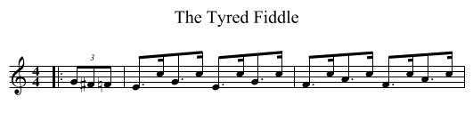 The Tyred Fiddle - staff notation