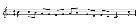 The Tythe Pig - staff notation