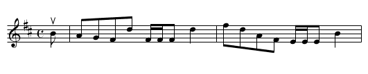 The UIST LASSES DARLING - staff notation