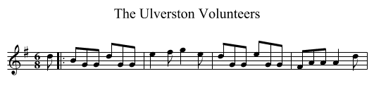 The Ulverston Volunteers - staff notation