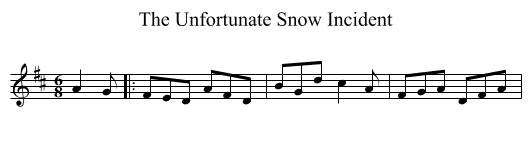 The Unfortunate Snow Incident - staff notation