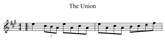 The Union - staff notation