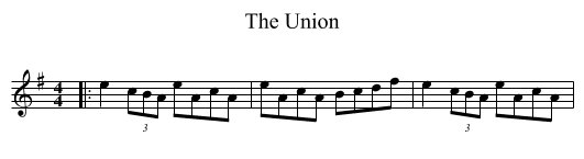 The Union - staff notation