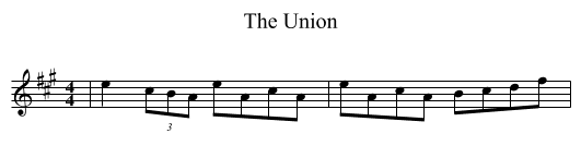 The Union - staff notation