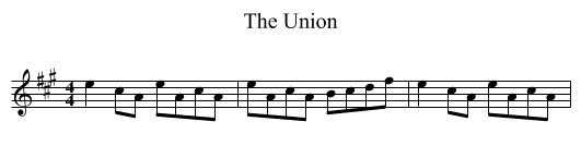 The Union - staff notation