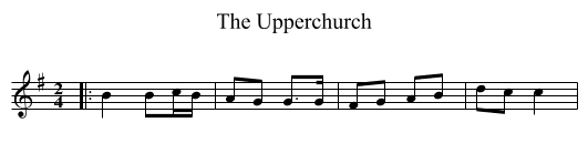The Upperchurch - staff notation