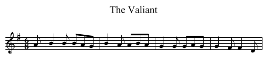 The Valiant - staff notation
