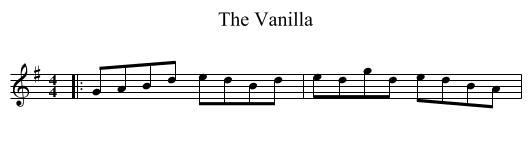 The Vanilla - staff notation
