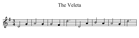 The Veleta - staff notation
