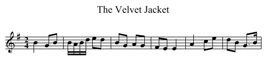 The Velvet Jacket - staff notation
