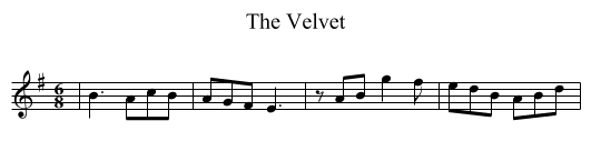 The Velvet - staff notation