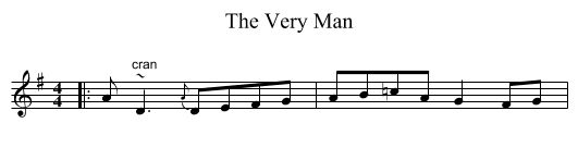 The Very Man - staff notation