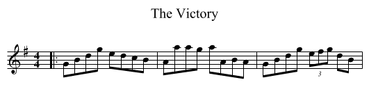 The Victory - staff notation