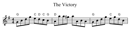 The Victory - staff notation
