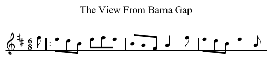 The View From Barna Gap - staff notation