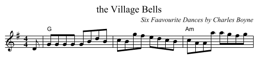 the Village Bells - staff notation