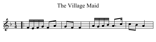 The Village Maid - staff notation