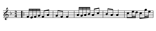 The Village Maid - staff notation