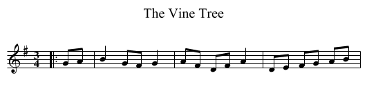 The Vine Tree - staff notation
