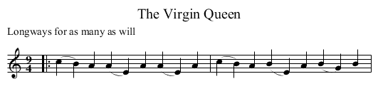 The Virgin Queen - staff notation