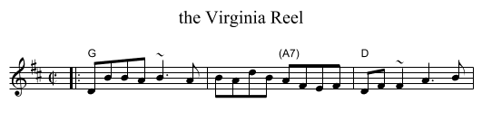 the Virginia Reel - staff notation