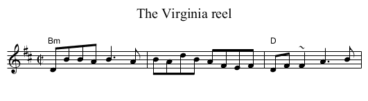 The Virginia reel - staff notation