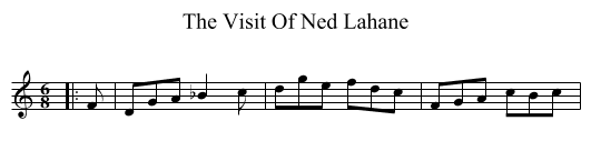 The Visit Of Ned Lahane - staff notation