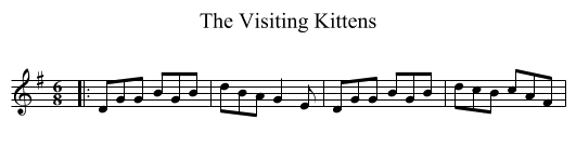 The Visiting Kittens - staff notation