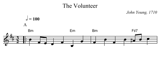 The Volunteer - staff notation