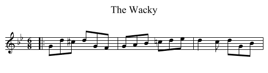 The Wacky - staff notation