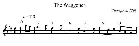 The Waggoner - staff notation