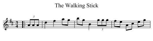 The Walking Stick - staff notation