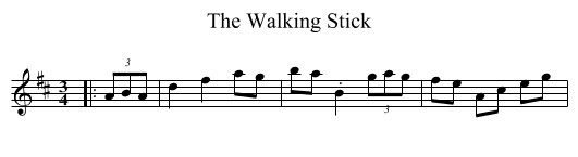 The Walking Stick - staff notation