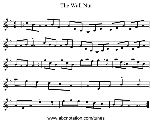 The Wall Nut - staff notation