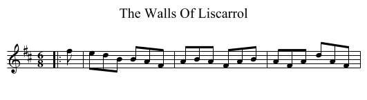 The Walls Of Liscarrol - staff notation