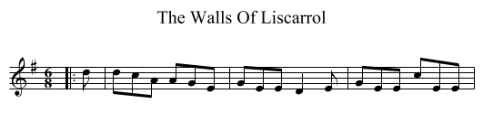 The Walls Of Liscarrol - staff notation