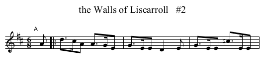 the Walls of Liscarroll   #2 - staff notation