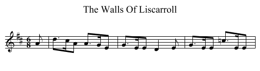 The Walls Of Liscarroll - staff notation